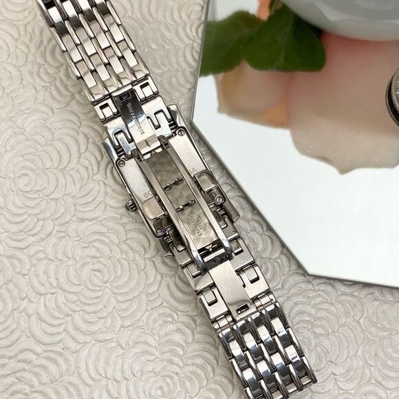 BCBGMaxAzria Stainless Steel Tank Style Dress Watch Roman Numerals - Picture 9 of 16